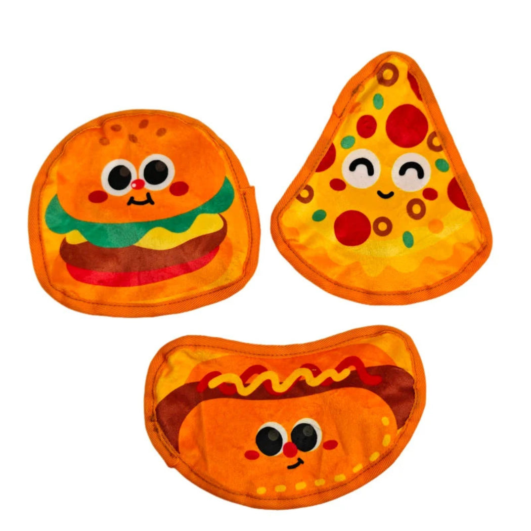 Petkin - Plush Flat Food-Shaped Dog Toy