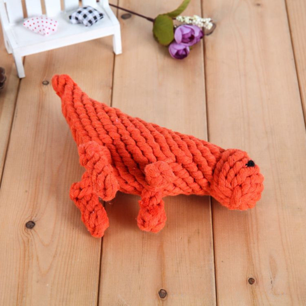 Petkin - Dinosaur Design Braided Rope Dog Toy