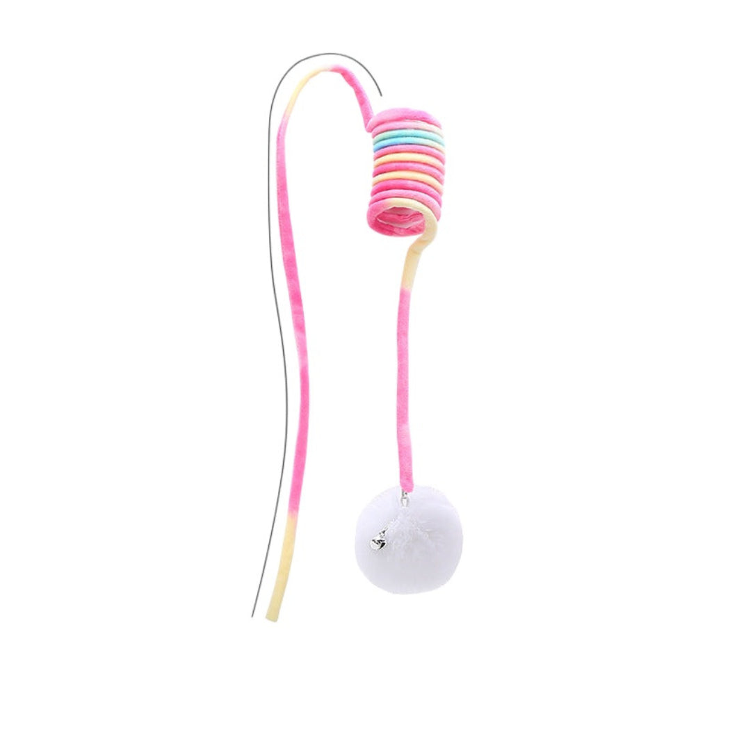 Moo - Hanging Pom Pom Cat Toy