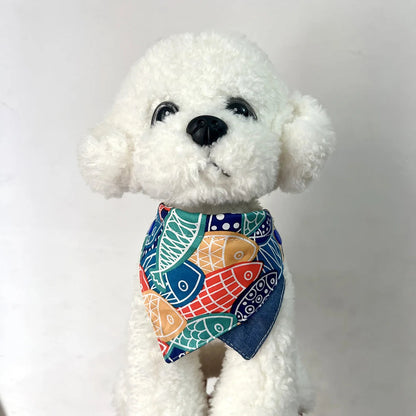 Mokka -  Colorful Fish Print Pet Neckwear