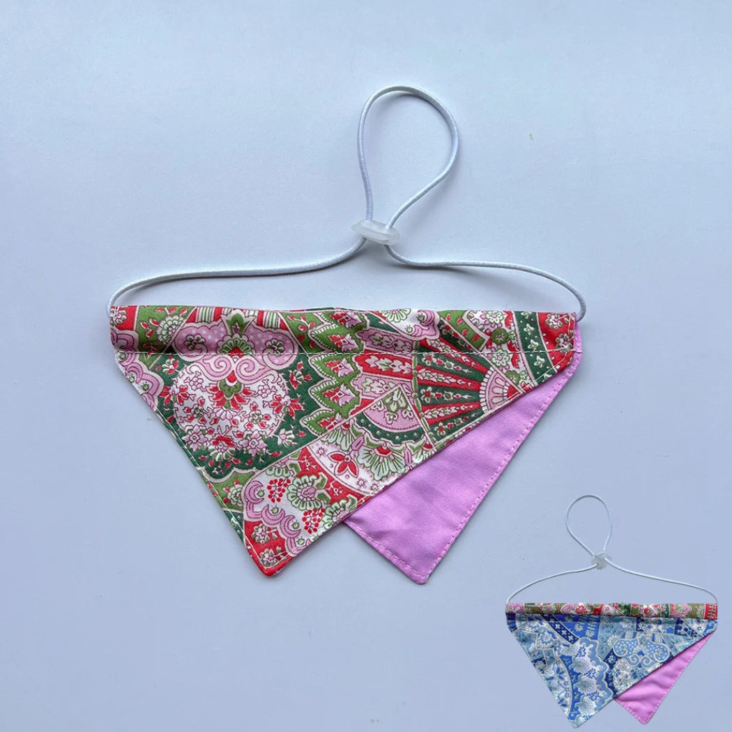 Mokka - Floral Print Pet Bandana Neckwear