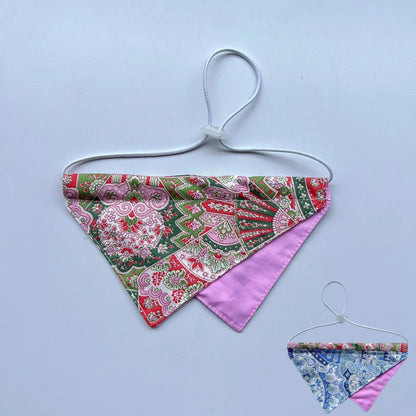 Mokka - Floral Print Pet Bandana Neckwear