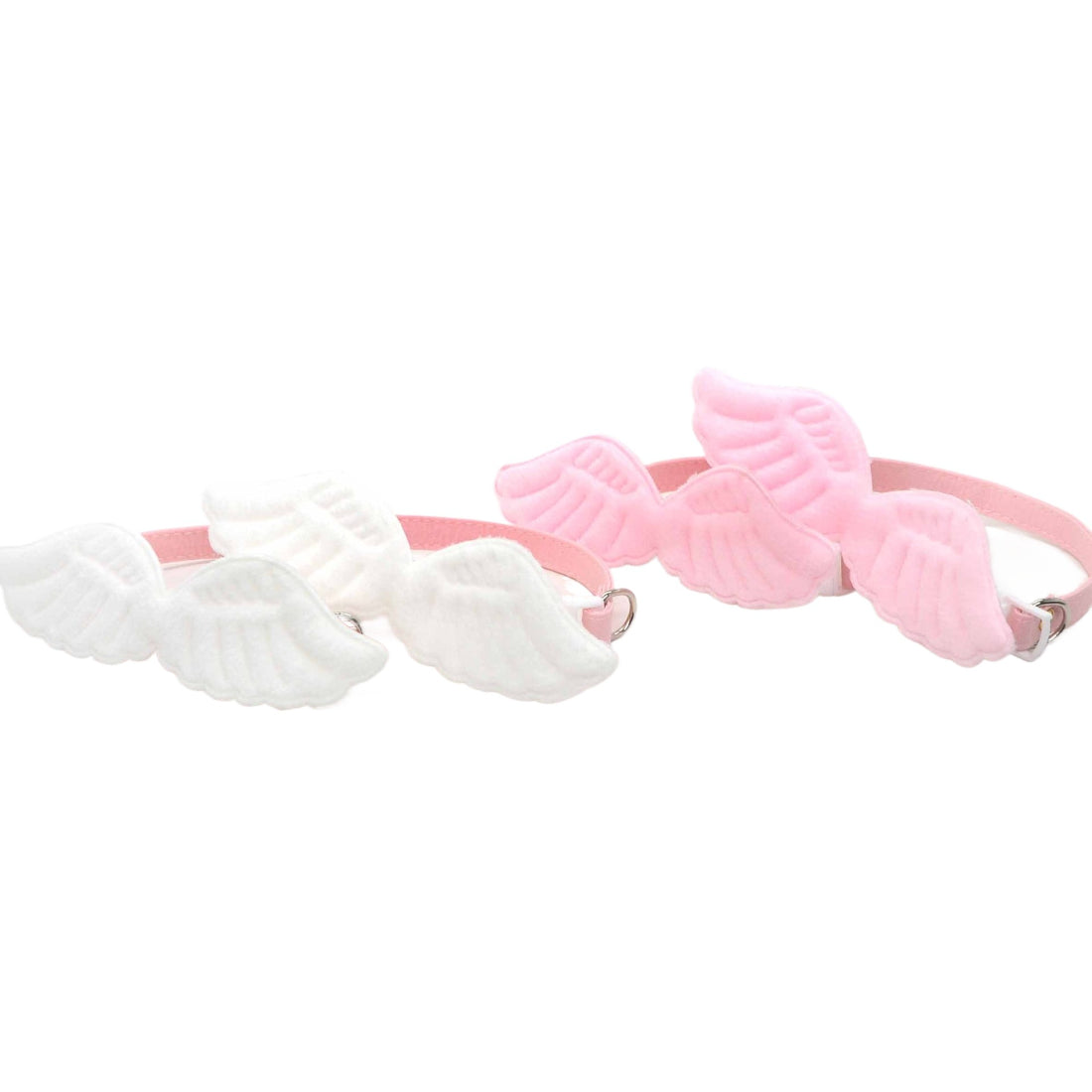 Mokka Angel Wing Cat Collar packaging with collar partially visible inside box