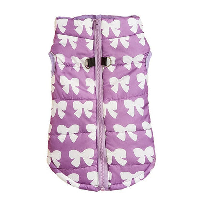 Ozzie - Bow Print Dog Vest With Leash Hole
