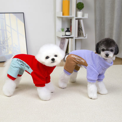 Ozzie - Letter Trim Color Block Dog Jumpsuit