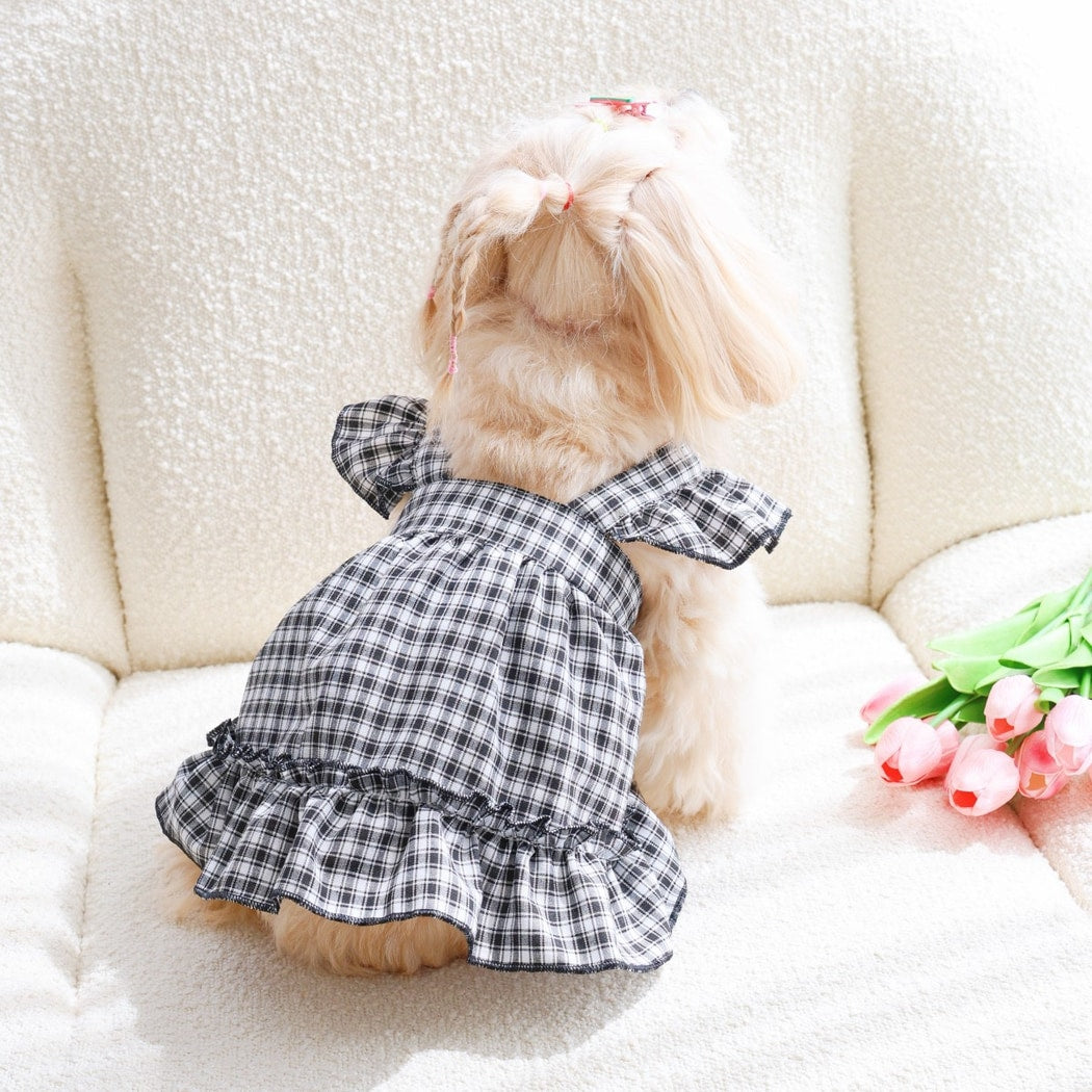 Ozzie - Plaid Ruffle Cat and Dog Pet Dress