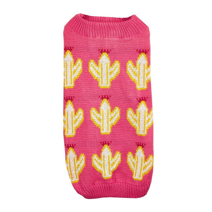 Ozzie - Cactus Pattern Knit Dog Sweater for Pets
