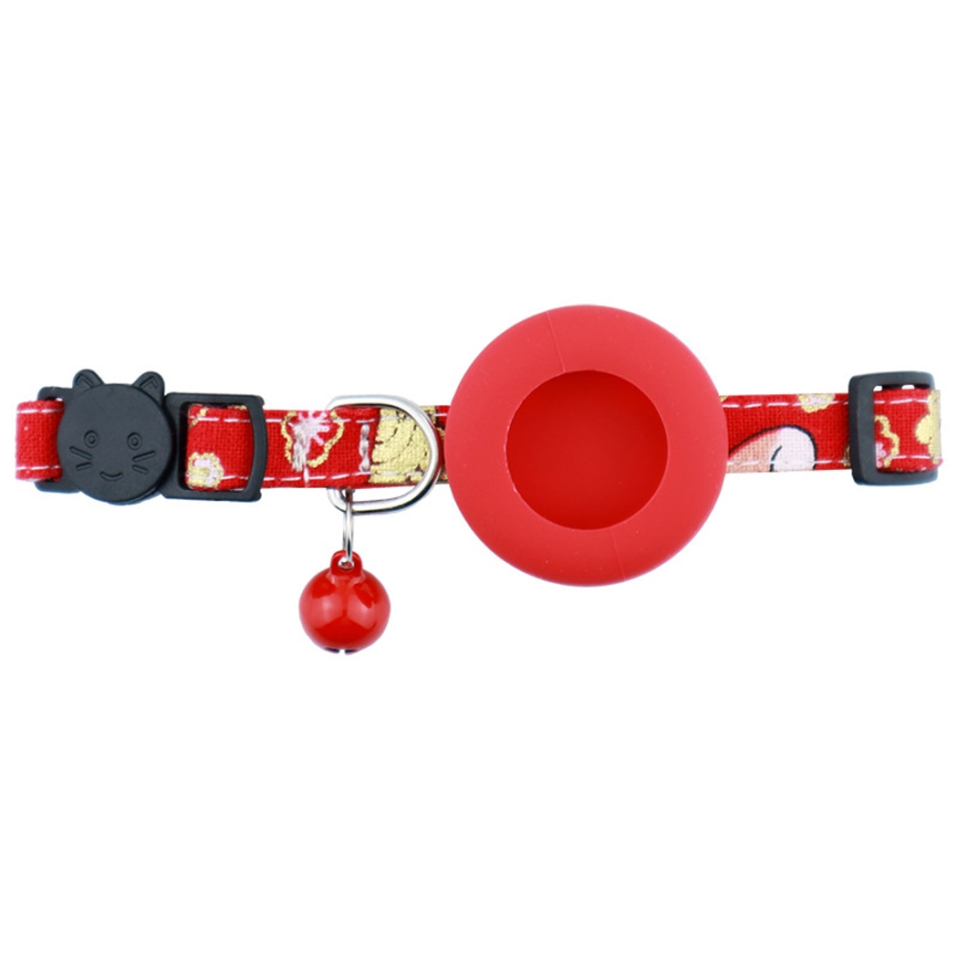 Mokka - Floral Airtag Holder Safety Buckle Cat Collar