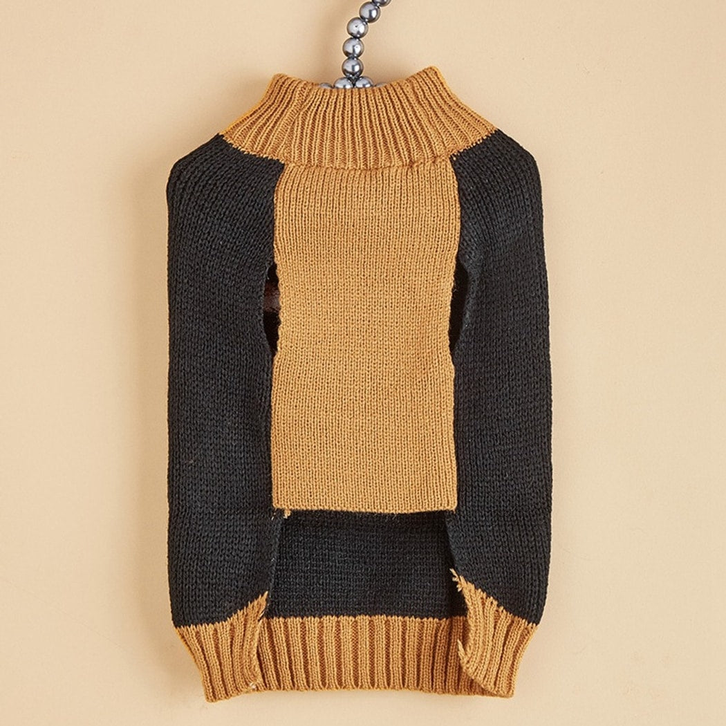 Ozzie - Thanksgiving Pattern Ribbed Neck Pet Sweater