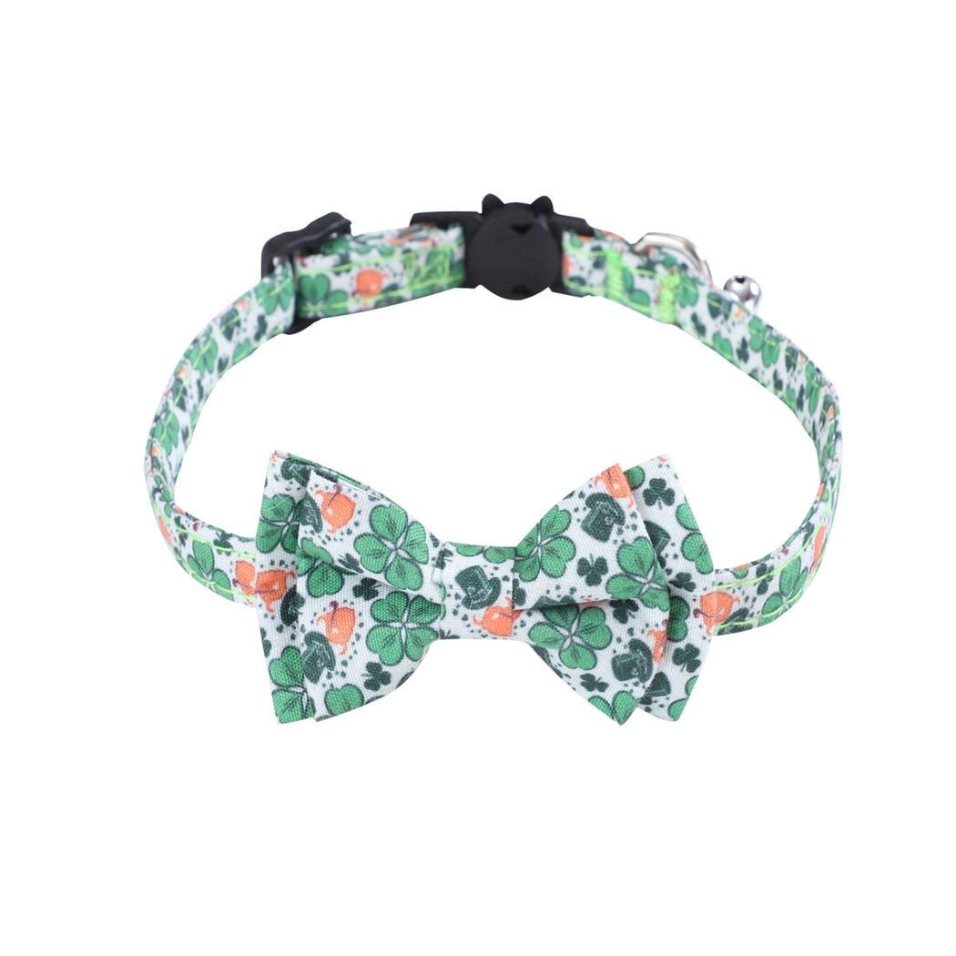 Mokka - Light Green Charm Bow Tie Pet Collar
