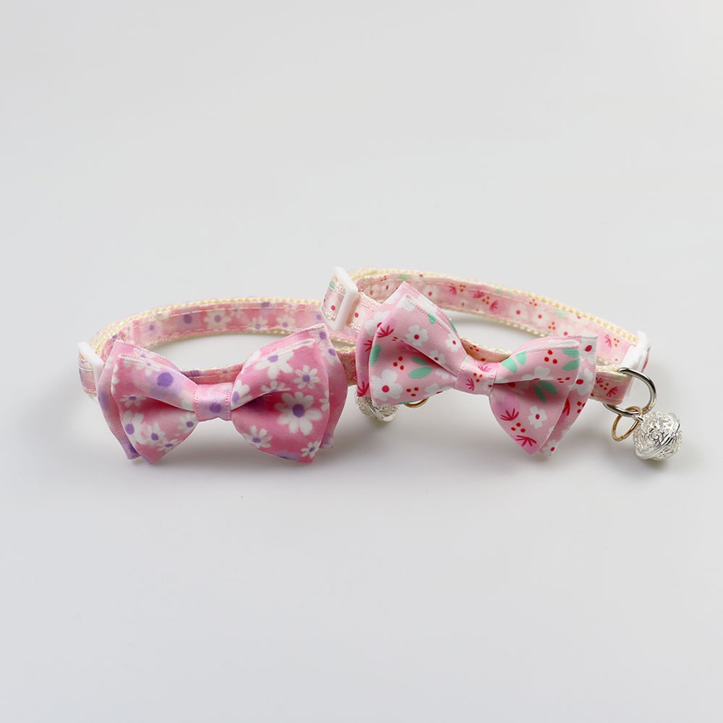 Mokka - Adorable Floral Print Bow Pet Collar