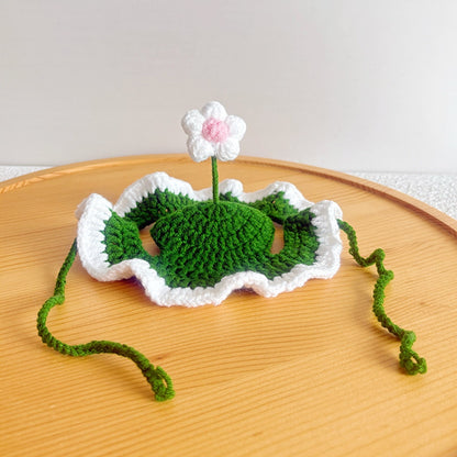 Ozzie - Flower Accent Ruffle Edge Pet Hat