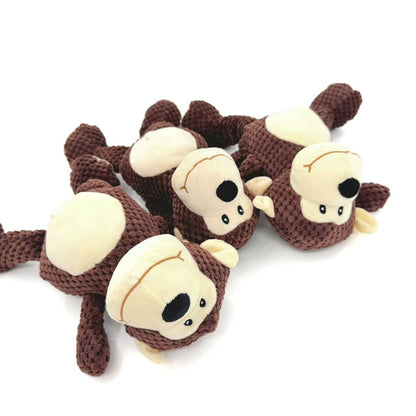 Petkin – Plush Monkey Squeaky Dog Toy