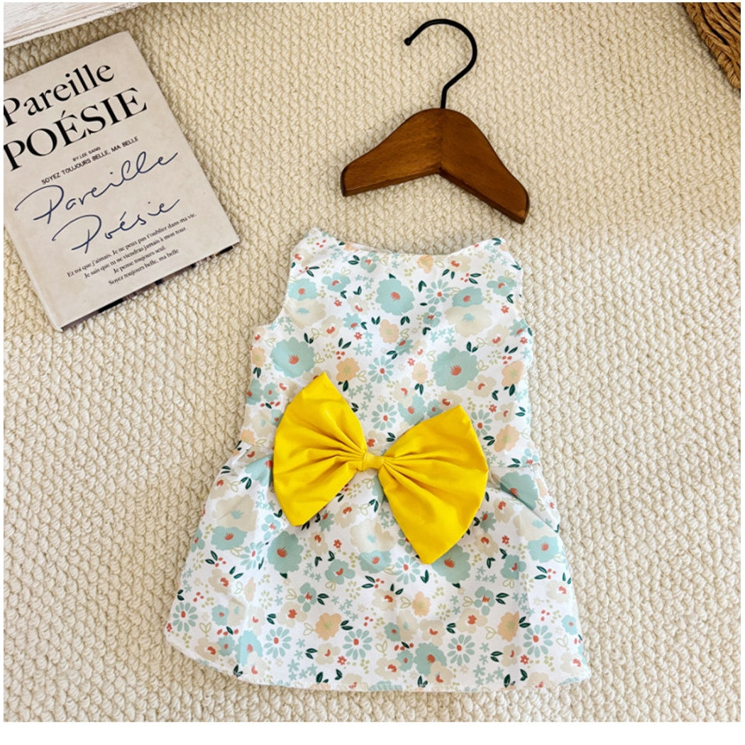 Ozzie - Floral Bow Dress for Dogs and Cats Dress
