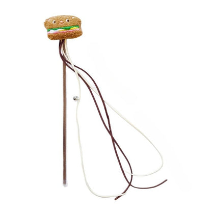 Moo - Cookie and Hamburger Shapes Cat Wand Toy