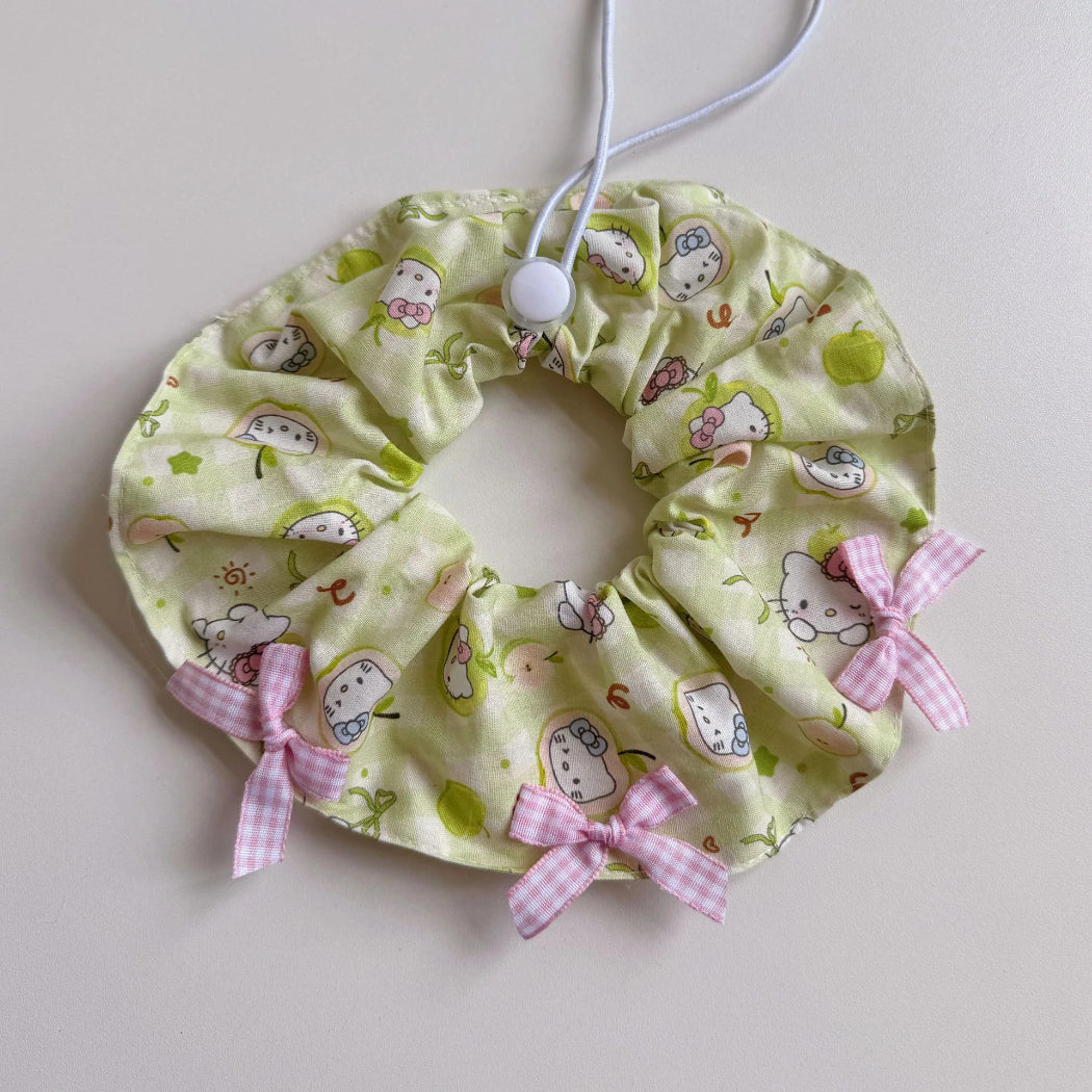 Mokka - Ruched Patterned Bow Pet Neckwear