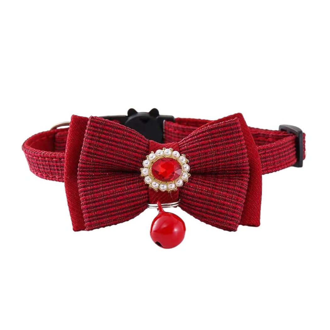 Mokka - Plaid Bow Breakaway Cat Collar