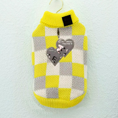 Ozzie - Checker Plaid Everyday Pet Clothing Sweater