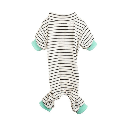 Ozzie - Striped Full-Body Pet Pajama