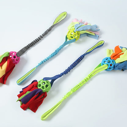 Petkin - Interactive Hollow Ball Rope Dog Toy