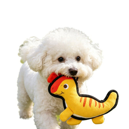 Petkin - Dinosaur Design Canvas Dog Toy