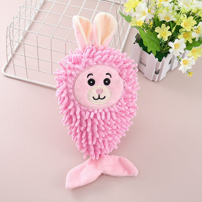 Petkin Animal Mop Plush Dog Toy with visible animal face and mop strands