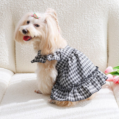 Ozzie - Plaid Ruffle Cat and Dog Pet Dress