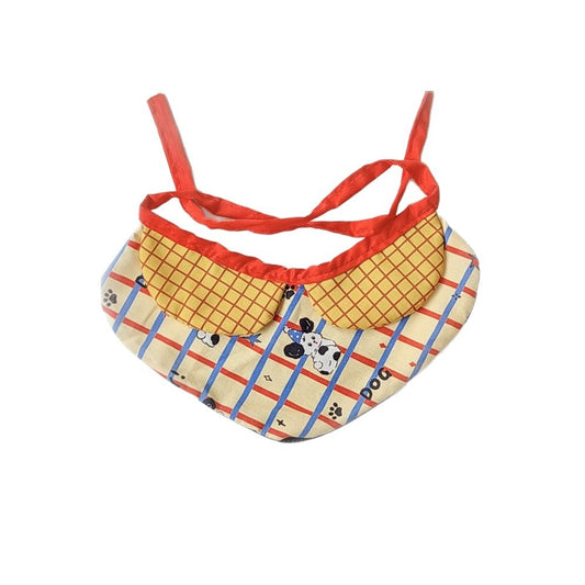 Mokka - Cartoon Dog Pattern Bandana Collar and Bib