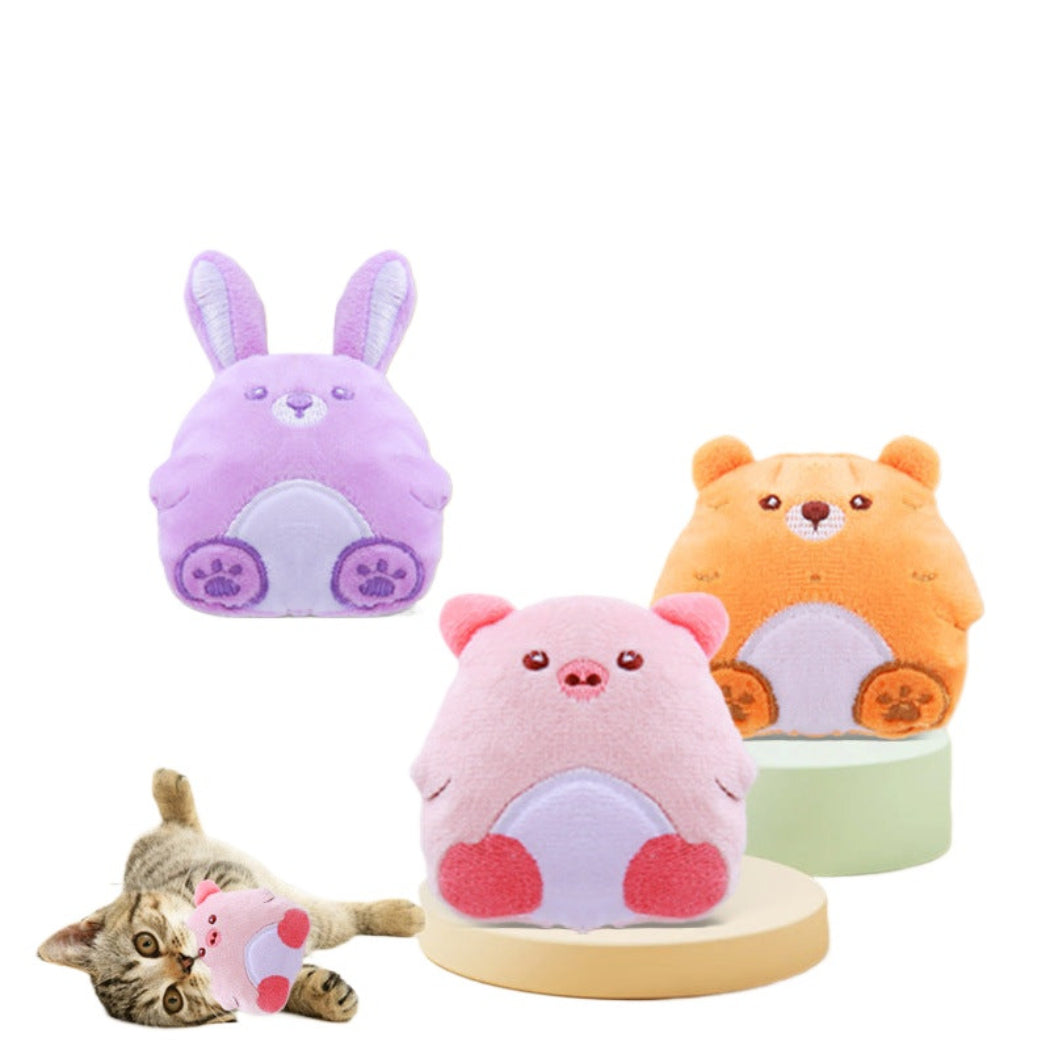 Moo - Rounded Plush Animal Character Cat Toy