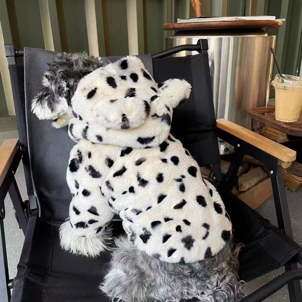 Ozzie - Spot Print Hooded Pet Coat