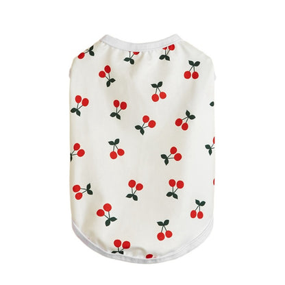 Ozzie casual print dog t-shirt displayed on a small dog mannequin