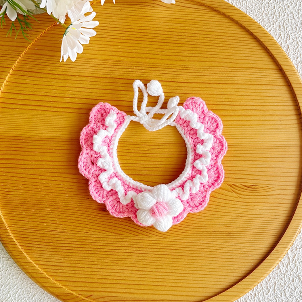 Mokka - Floral Crochet Style Pet Collar