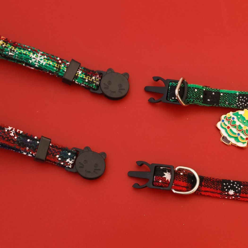 Christmoo - Cartoon Christmas Motif Bell Cat Collar