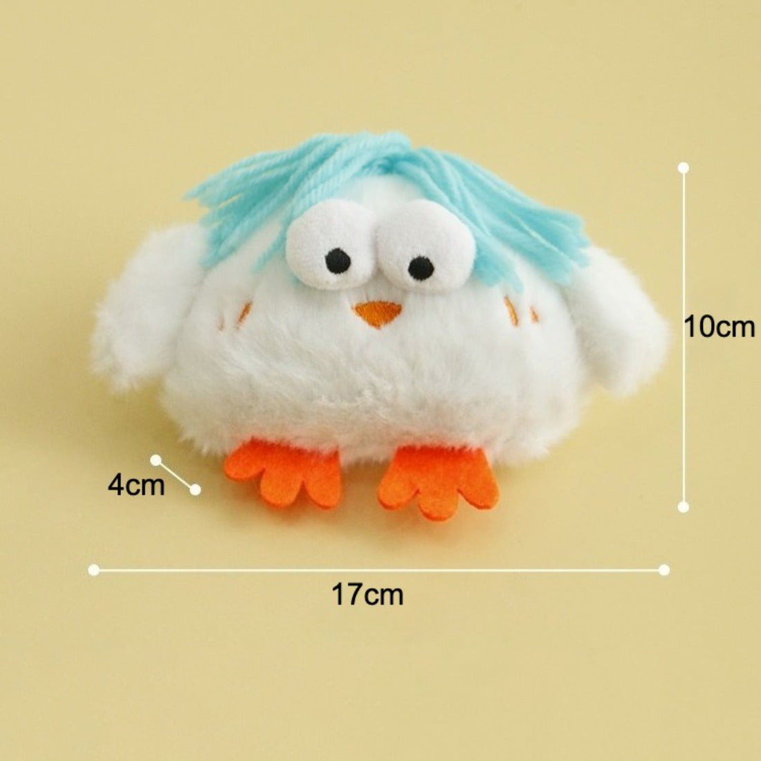 Moo – Fuzzy White Chicken Cat Toy