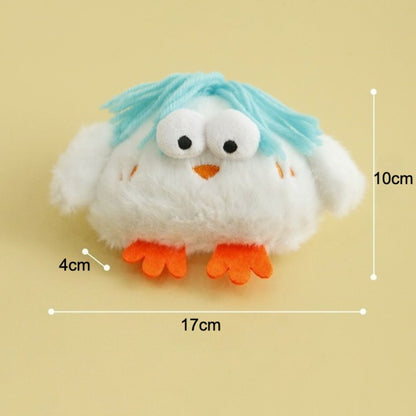 Moo – Fuzzy White Chicken Cat Toy