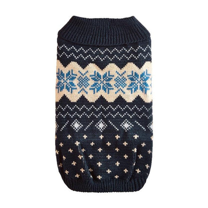 Ozzie - Winter Motif Knit Dog Sweater