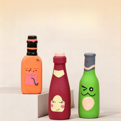 Petkin - Cartoon Bottle Shaped Squeaky Dog Toy