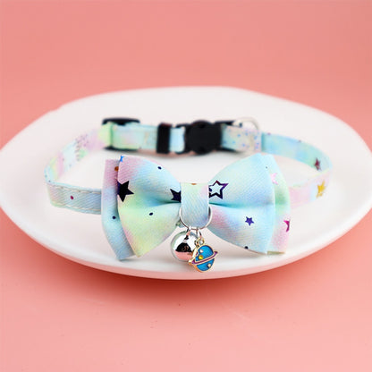 Mokka - Star Print Bow Cat Collar