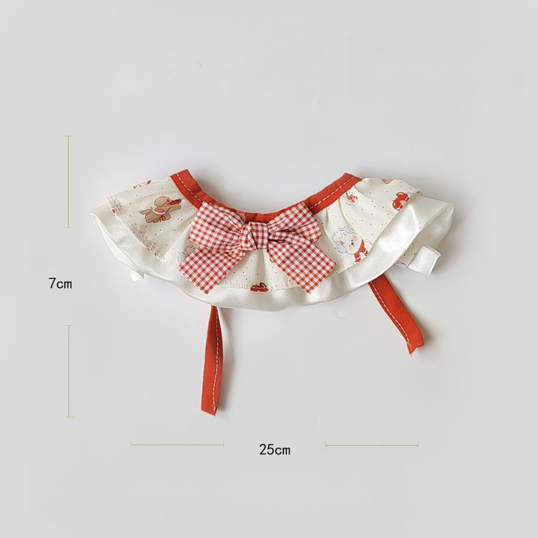 Mokka - Plaid Cartoon Pet Bandana Collar and Bib