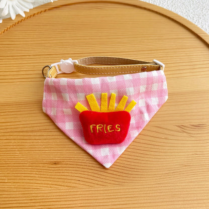 Mokka - Checked Cat Bandana Collar