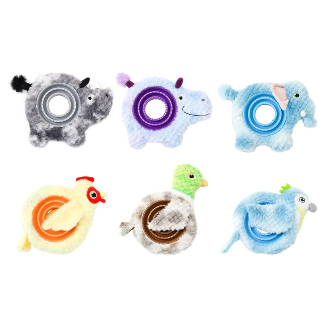 Petkin - Animal-Shaped Circular Insert plush dog toy