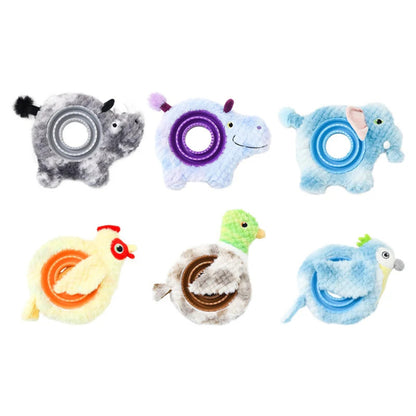 Petkin - Animal-Shaped Circular Insert plush dog toy