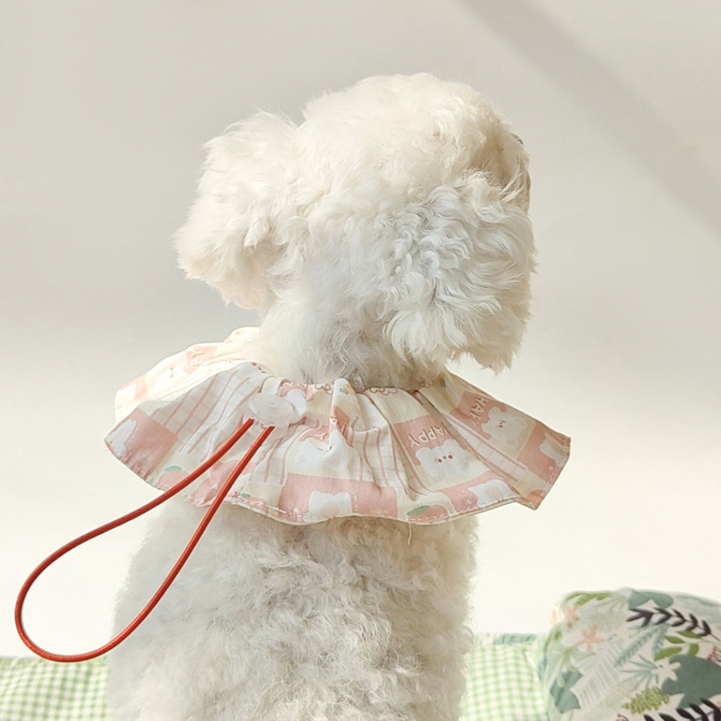 Mokka - Patterned Ruffled Circular Bib Pet Neckwear