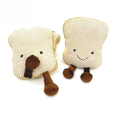 Petkin - Toasty the Smiling Squeaky Plush Dog Toy