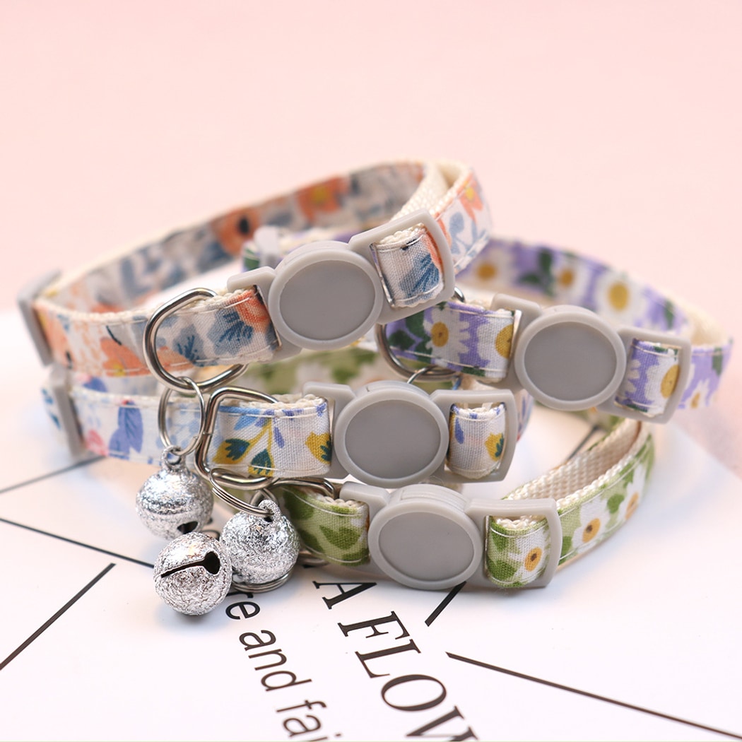 Mokka - Floral Print Everyday Pet Collar