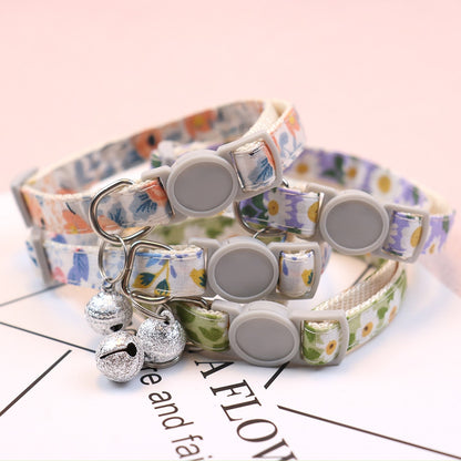 Mokka - Floral Print Everyday Pet Collar