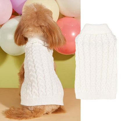 Ozzie - Knit Turn-Down Collar Dog Sweater