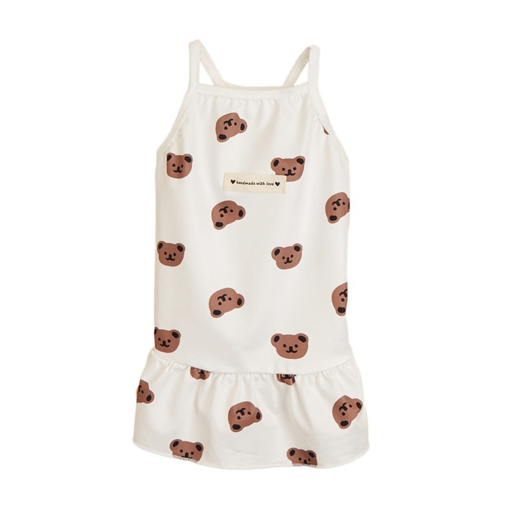 Ozzie - Bear Print Tank Top Style Pet Dress