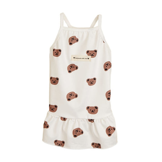 Ozzie - Bear Print Tank Top Style Pet Dress