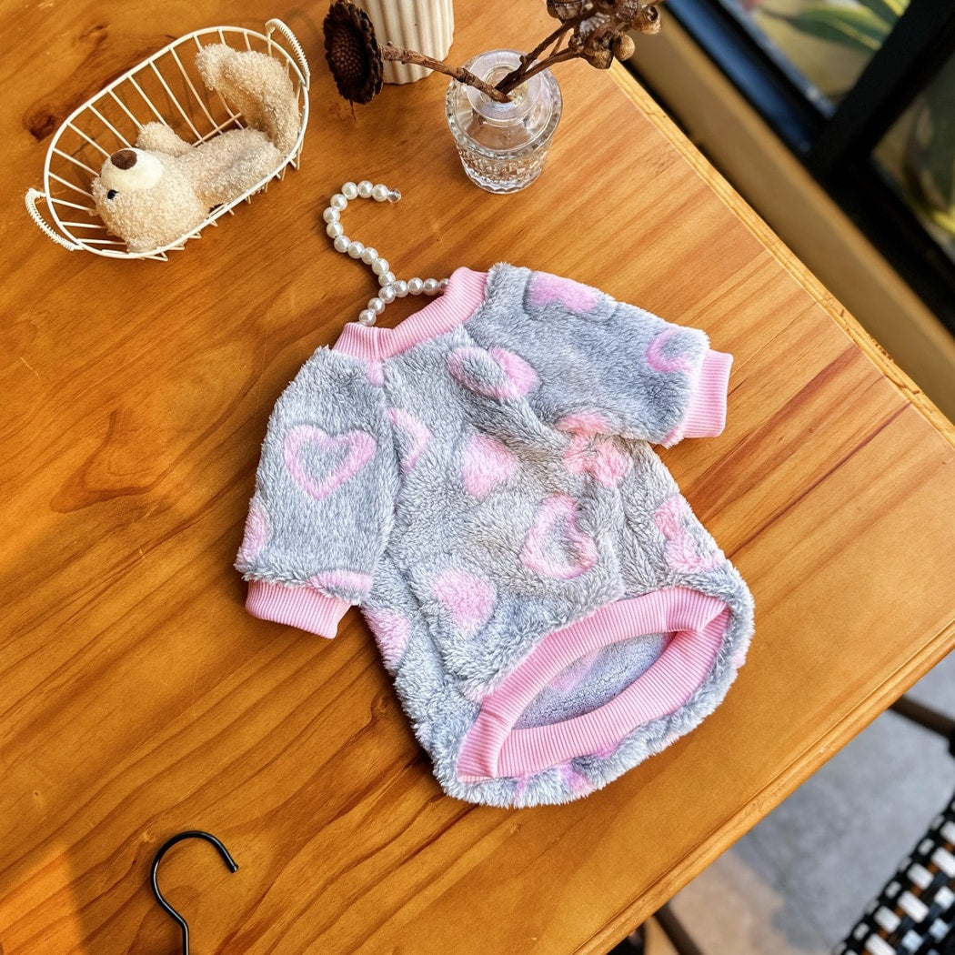 Ozzie - Heart Pattern Pullover Pet Hoodie Sweatshirt